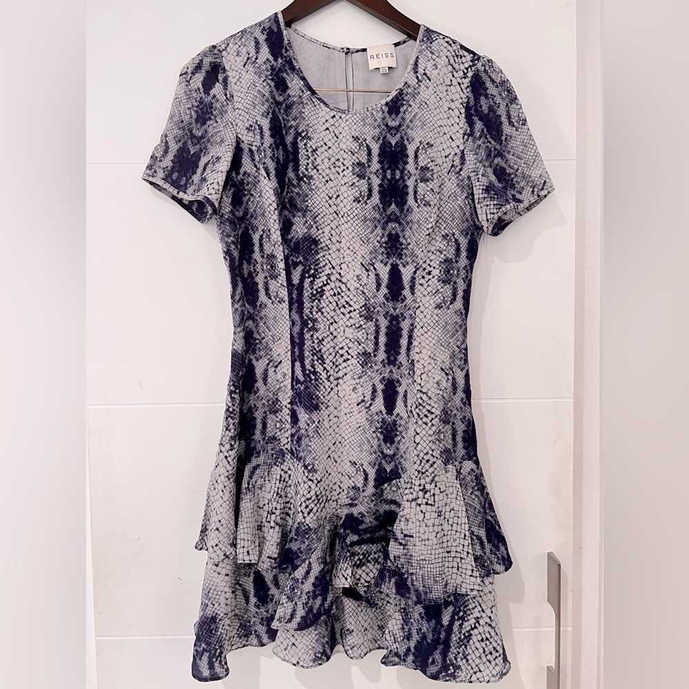 Reiss women’s blue and white print size 6 dress